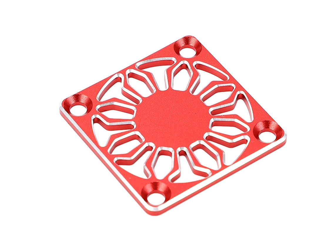 Capa de Ventoinha Universal Alumínio 30x30mm Vermelha