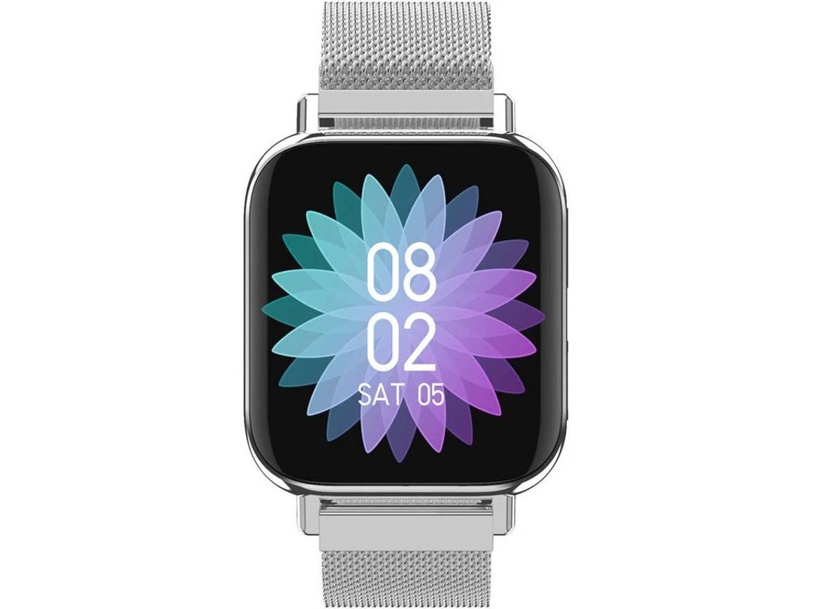 M96 Unisex Smartwatch Smart Pulseiras Bluetooth Touch Screen Monitor De Freqüência Cardíaca Medição De Pressão Arterial Yizhood (prata)