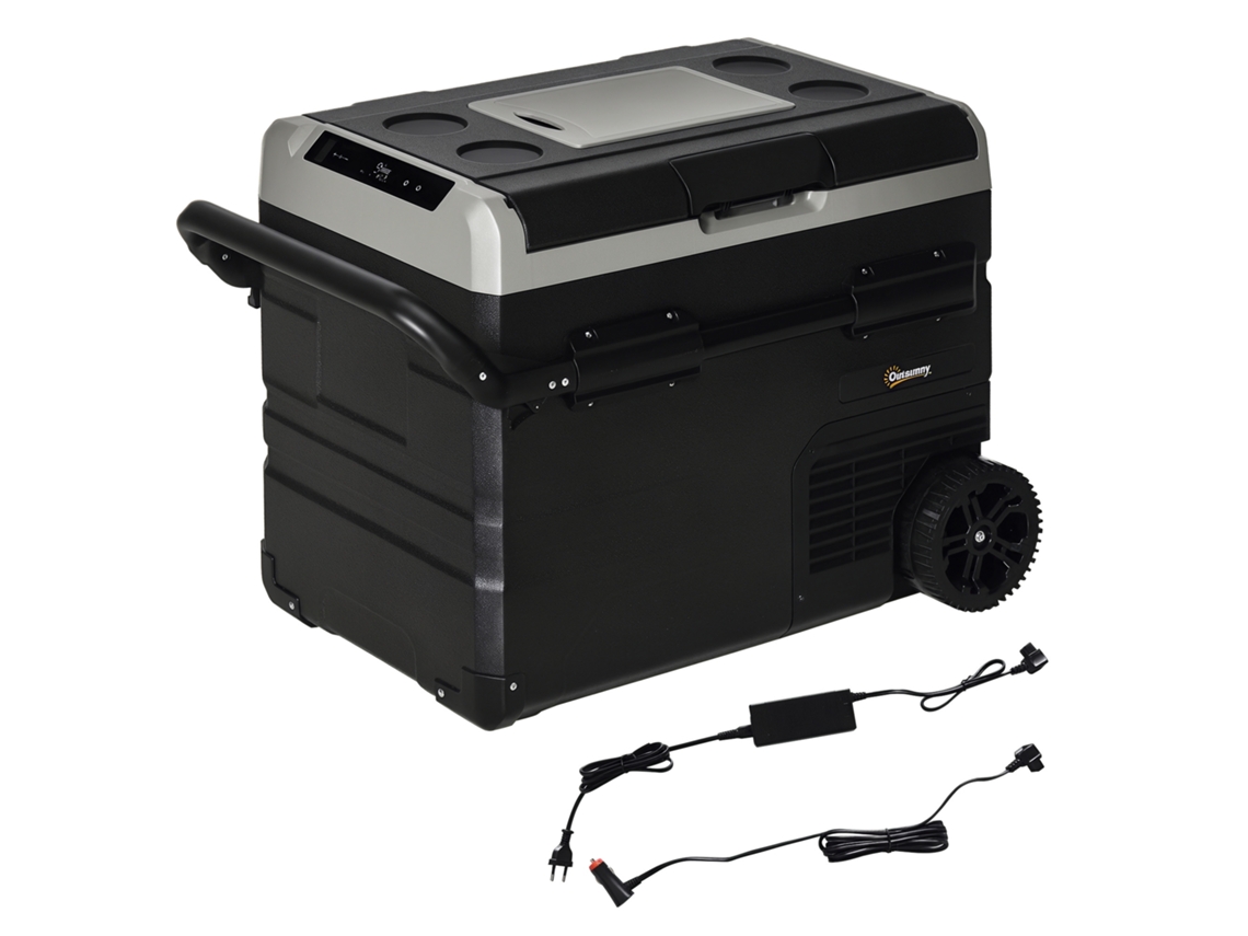 Refrigerador 60L com Compressor, Carro, Freezer 12v/24v, Resfria até 20°C, Display Led | S/MARCA