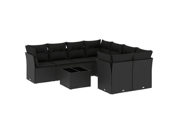 Garden Sofa Set, Garden Sofa Sets Vidaxl Preto Rattan / Vime (n/a)