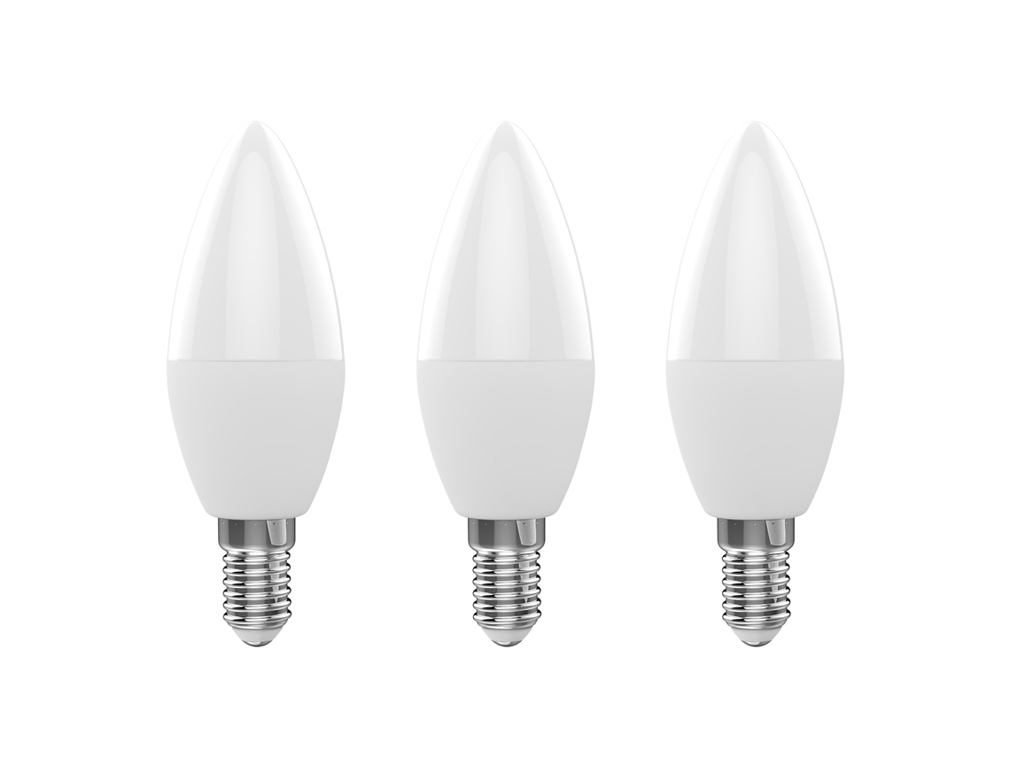 Lâmpada Inteligente Wifi Led E12 5w Rgb+w+c Dimmável Controle por App/voz 3 Pacote