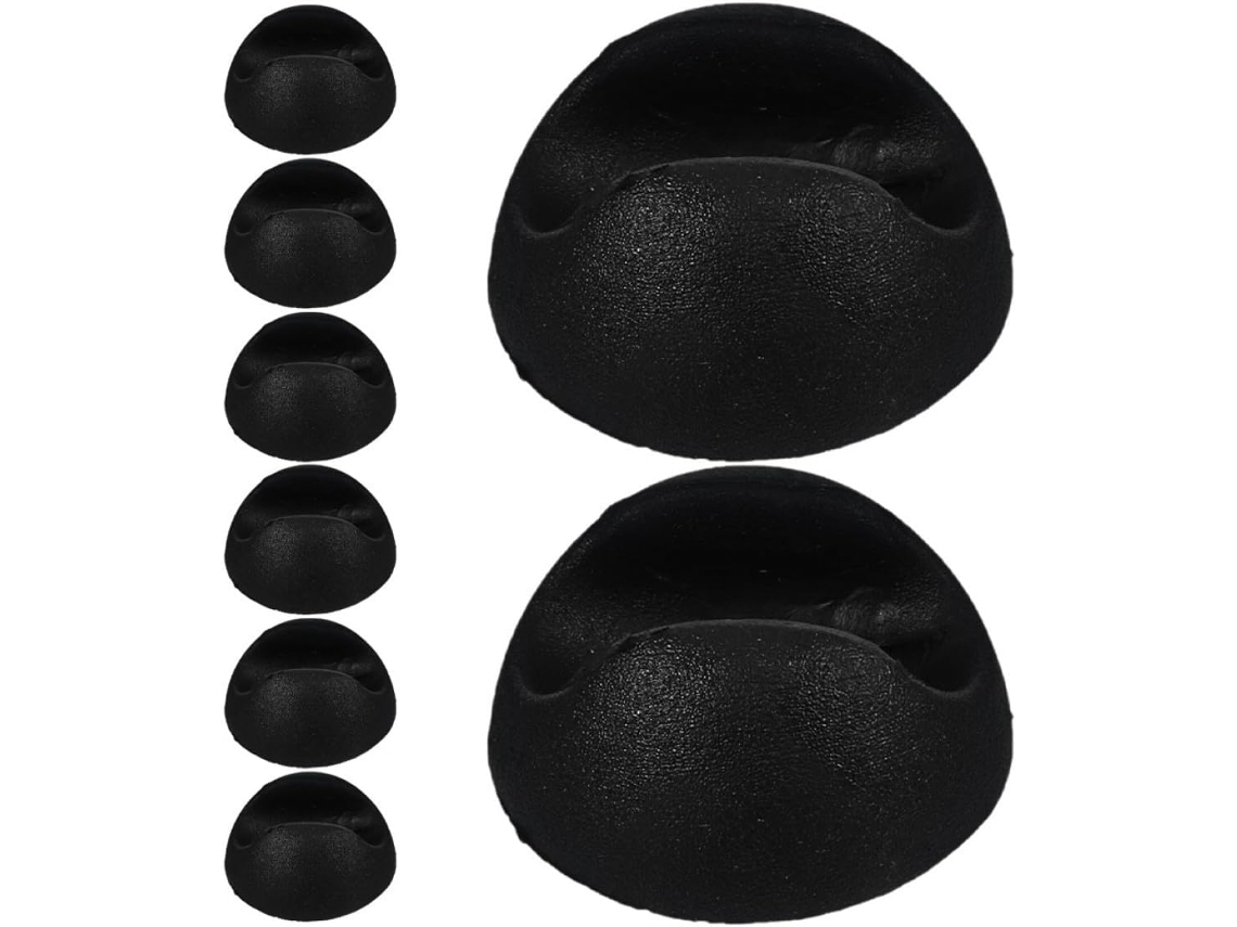 Pretyzoom 8-almofadas Hemisféricas Antiderrapantes Pretas Em Pvc Para Móveis, Fáceis De Instalar Para Maior Estabilidade