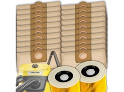 20x Sacos Para Aspirador Karcher Wd3 Worek Wd 3 Kwd3 Wd2 Se 4001 2x Filtrovayotoy
