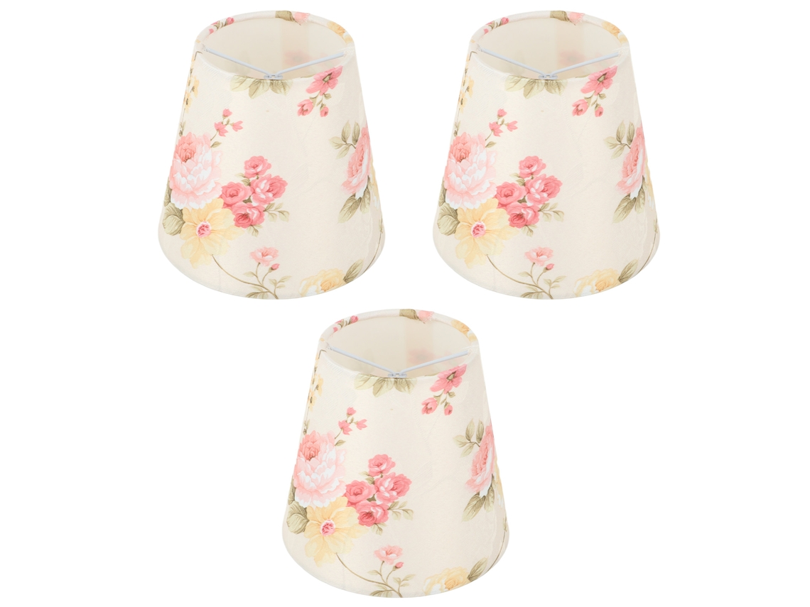 Abajur de Tecido com Padrão Floral Clip On para Lâmpada | S/MARCA