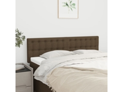 Vidaxl Cabeceiras Castanho-escuro 144x5x78/88 Cm Tecido