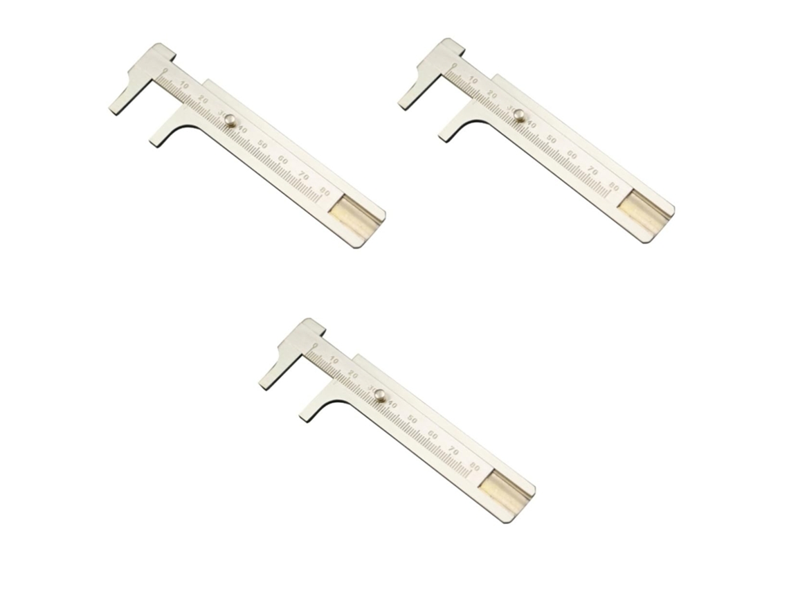 Paquímetro De Precisão Mobestech Mini Latão, 3 Unidades, Para Não Com