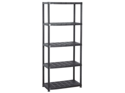 Conjunto 1 Storage Shelf, Storage Shelves Vidaxl Preto Plástico (71 X 38 X 170 Cm)