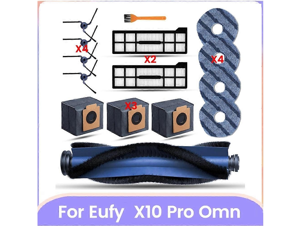 Conjunto De 15 Peças De Acessórios De Reposição Para Aspirador De Pó X10 Pro Omni: Escova Lateral, Filtro, Esfregão E Rolo._ozo