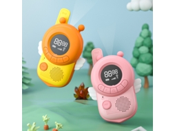 Par De Walkie Talkies Para Crianças Com Ecrã Lcd Retroiluminado Modelo Meow Azul*