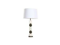 Lâmpada De Mesa Home Esprit Branco Bronze 50 W 220 V