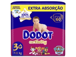 Fraldas Activity Extra 7-11kg T3+ Dodot