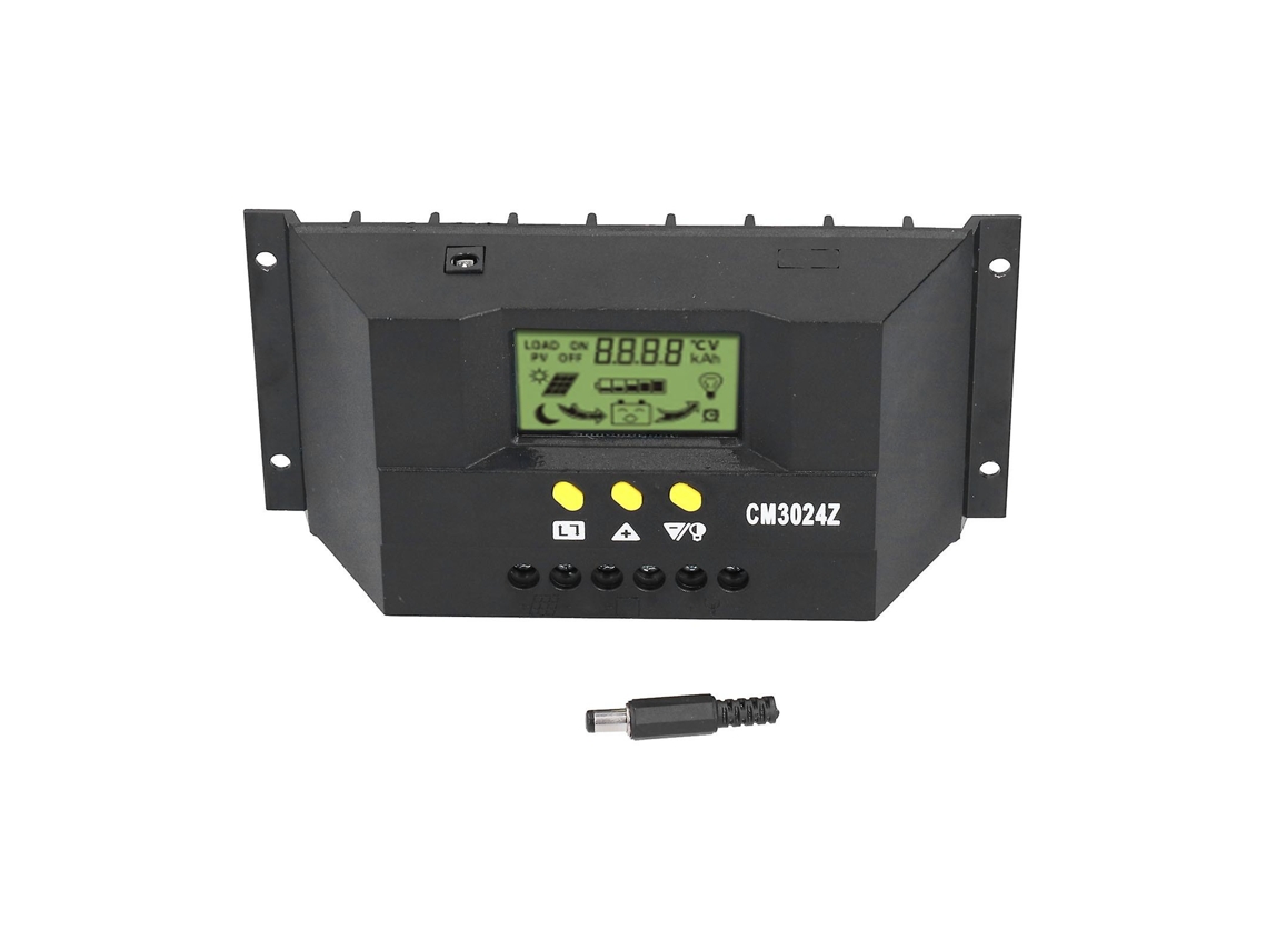 Controlador De Carga Solar Pwm Cm3024z Com Display Lcd E Regulador Inteligente De 12 V 24 V. Olysi Shop