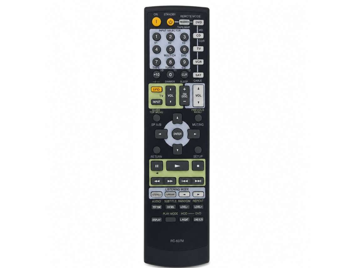 Comando À Distância De Substituição Rc-607m Compatível Com Recetores Av Onkyo