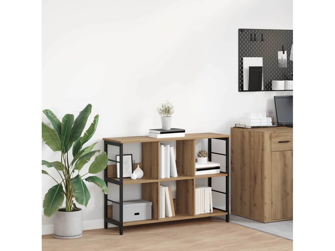 Vidaxl Estante 6 Níveis 102 X 32 X 72,5 Cm Derivados De Madeira