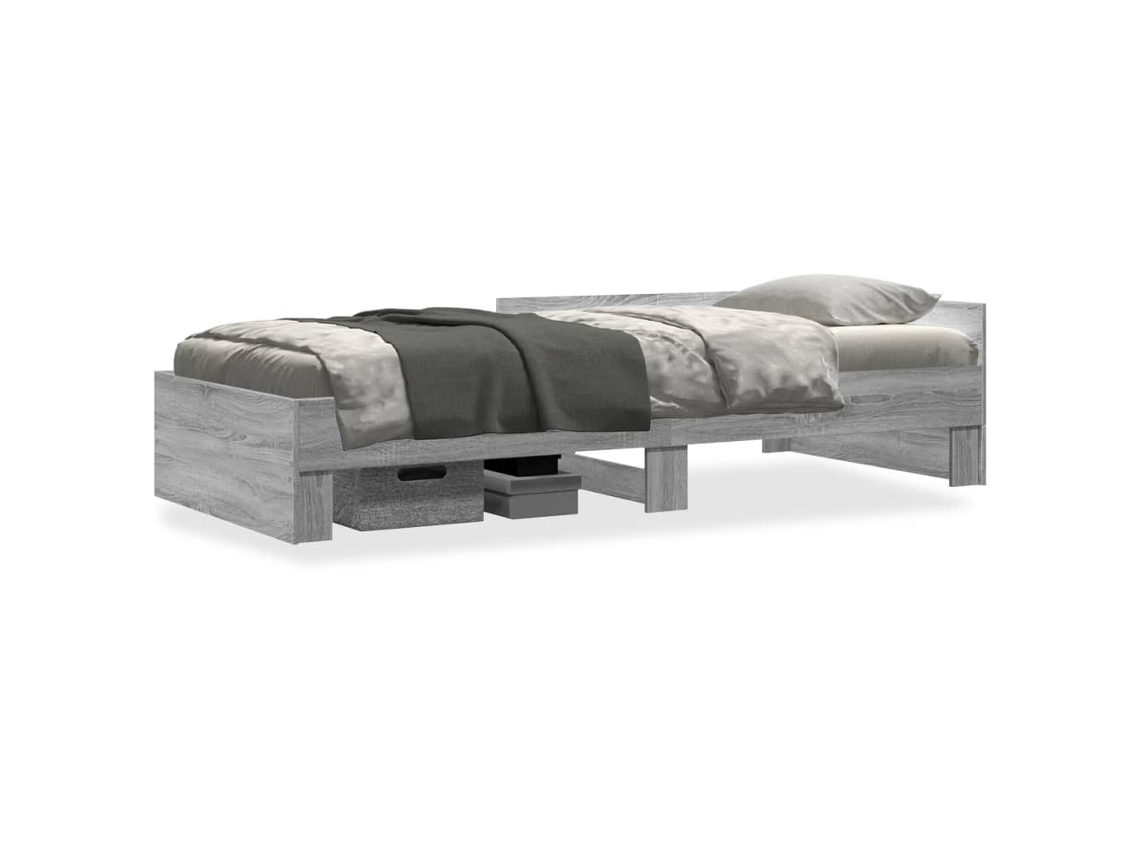 Estrutura Cama 90x200 cm Derivados de Madeira Cinzento Sonoma MAISON EXCLUSIVE