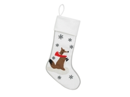 Meias de Natal Brancas com Pinguim LAXISCREED
