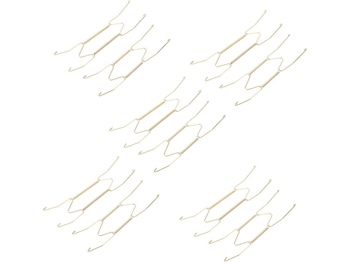 Ganchos Parede Invisíveis Metal Dourado Pratos Decorativos Suportes Conjunto 10 Peças Exibição Vertical Quarto GOKOCO