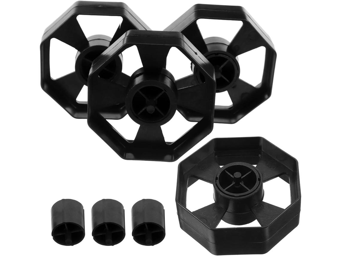 Conjunto de 4 rodas de substituição para dispensador de adesivo plástico. Rotação suave e desempenho padrão.