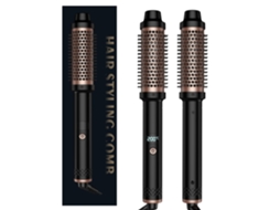 Modelador de Cachos Multifuncional, Alisador e Modelador de Cachos, Ferramenta Elétrica Doméstica para Cabelo MDUG (preto e Dourado, Padrão Europeu)
