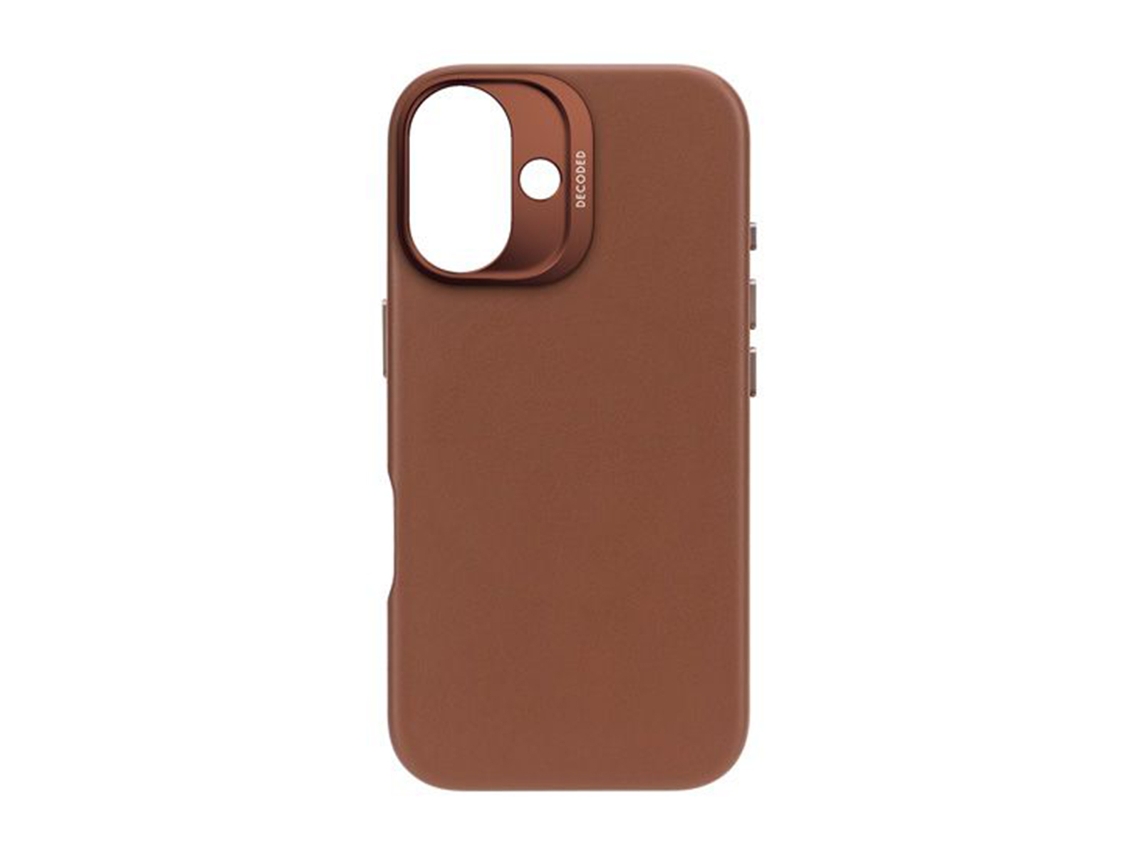 Capa Magsafe para iPhone 16 DECODED Pele Anti-Choque Castanho