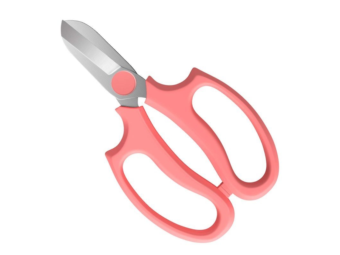 Tesoura de poda de aço Linjou SK5 2026, cabo ergonômico, 8 mm de diâmetro, rosa