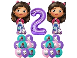 Gabby Dollhouse Cats Decorações De Aniversário Balão Descartável Talheres Cenário Para Crianças Gabby Dollhouse Figuras Artigos Para Festa Aquaforge