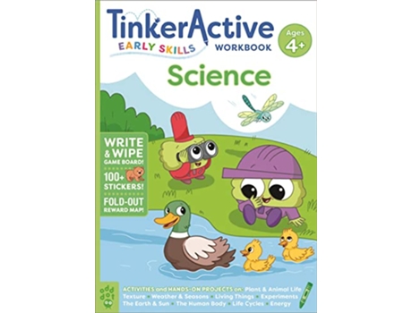 Livro TinkerActive Early Skills Science Workbook Ages 4 de Megan Hewes Butler (Inglês)