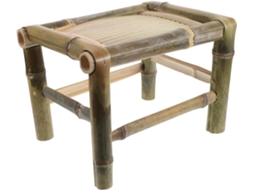 Banquinho de Bambu Que Pode Ser Usado como Apoio para os Pés Ou Assento, Feito de Bambu Respirável, Baixo e Versátil, CHABERLU