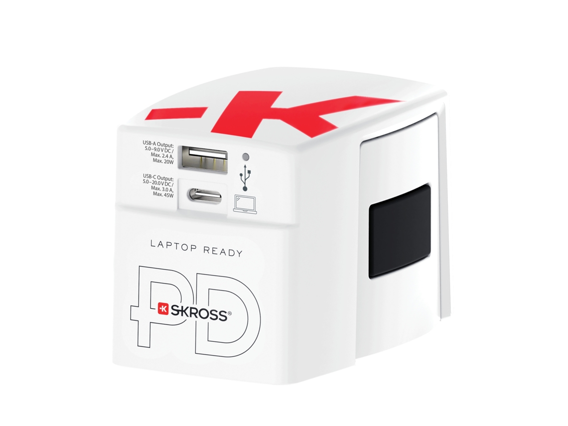 Carregador Usb Mundial Ac45pd, Cabo Usb, C Para Usb Incluído