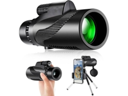 Monocular ENZONS de Alta Potência com Tripé e Alça Lateral para Adultos Bak4 Roof Prism Lentes Fmc Fogproof Impermeável Telescópi-Preto
