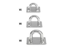 Placa De Olho De Saco 4pcs Aço Inox 304 M5/m6/m8 Gancho De Parede Para Barco Deck Corda Yoga Hamaca