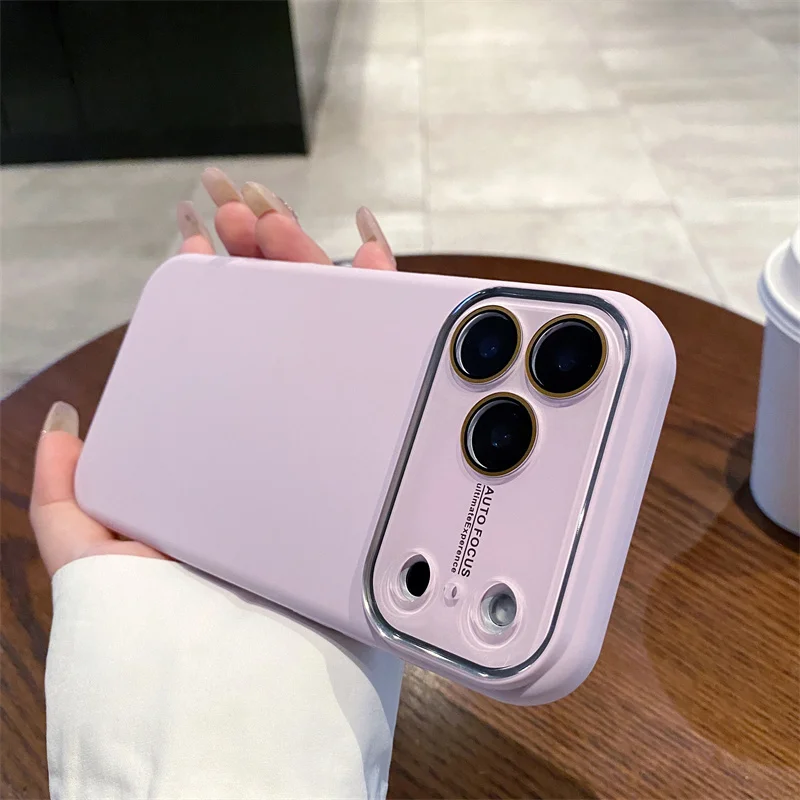 Capa De Celular De Luxo Em Silicone Líquido (iphone 15 Pro, Roxa), Compatível Com Iphone, Oferece Proteção Completa.
