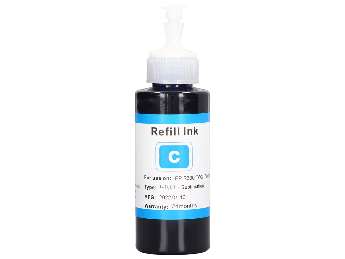 Tinta de Sublimação 100ml para Impressão Digital Transferência Térmica R330 230 T60 T50 C