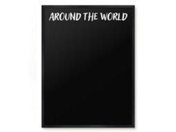 Magnetic Board Around The World For The Living Room Espelharte (60x80 Cm)