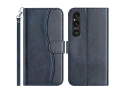 Capa De Couro Dupla Dobrada Em Formato De S Para Celular
