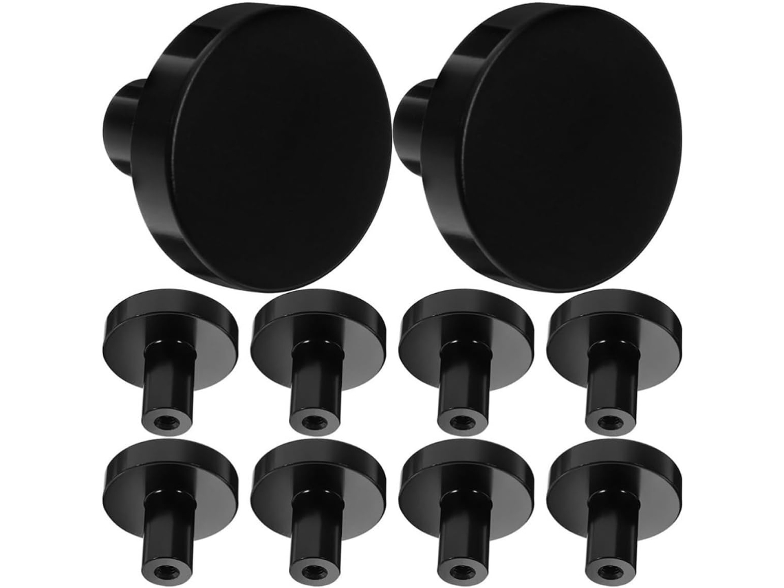 20 Puxadores De Liga Alumínio Preto Para Móveis E Gavetas, Design Simples E Fácil Instalação, Ideais Para Cozinha E Casa