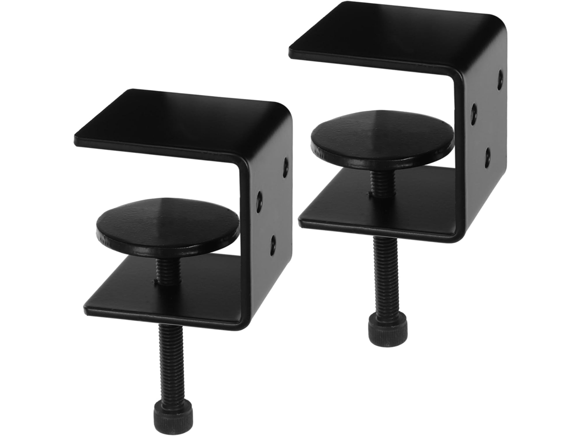 Conjunto De 2 Suportes De Parede Em Ferro Preto, Estrutura Sólida E Estável, Evita...