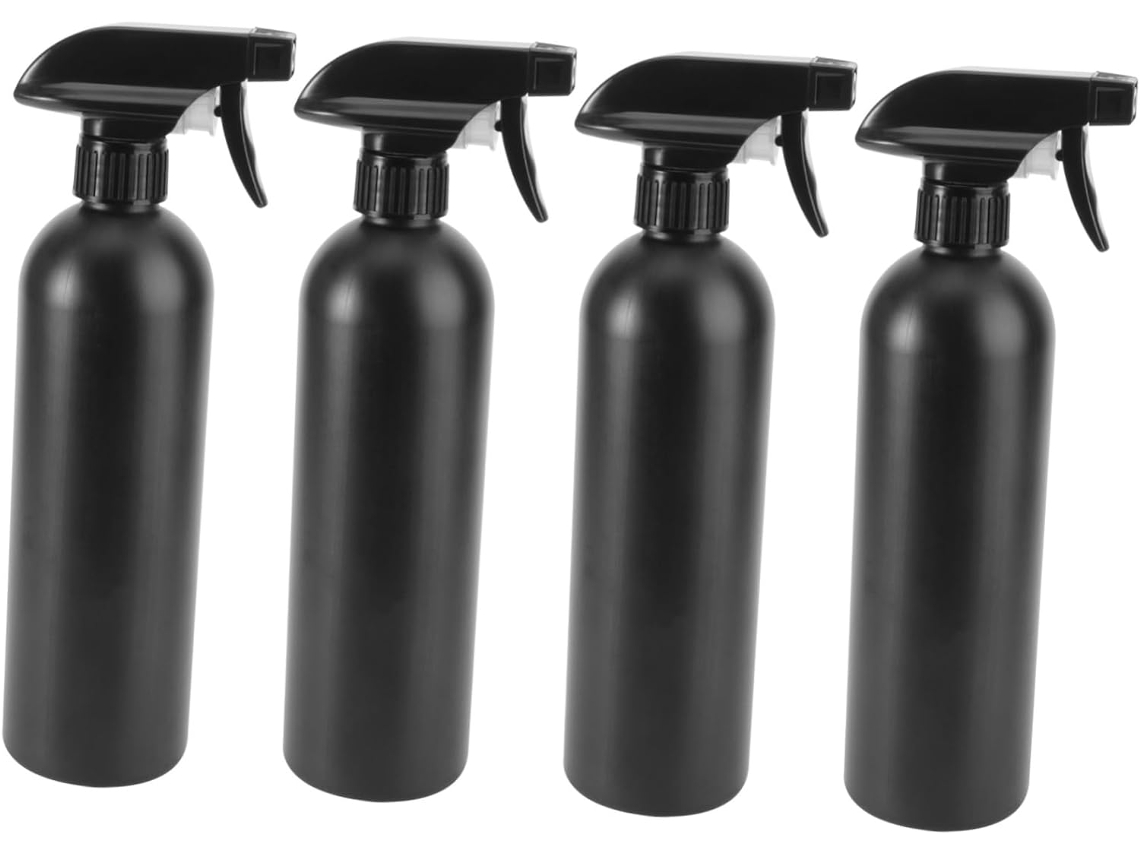 Conjunto De 4 Frascos De Plástico 500ml, Com Spray