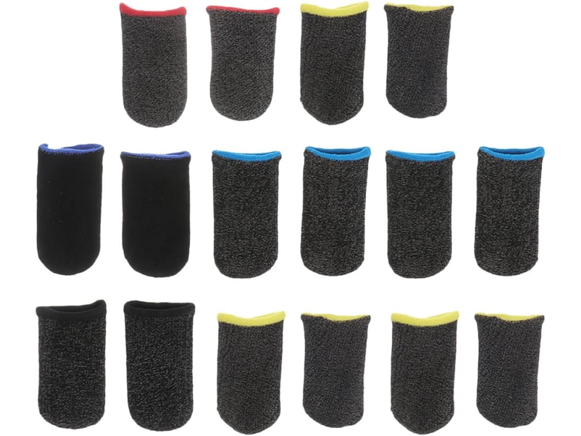 Mikikit Kit Com 8 Pares De Protetores Dedo Para Jogos Mobile, Capas Respiráveis E Antitranspirantes, Protetores De Tela