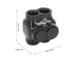 Conector Isolado 2 Portas Com Parafuso Hexagonal