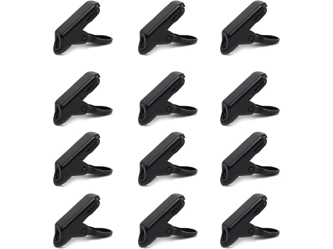 12 Presilhas de Plástico, Presilha para Corda Refletora Barraca, Tensionadoras Lona, Ajustador Velcro Guarda sol Camping e Jardim AQUAFORGE