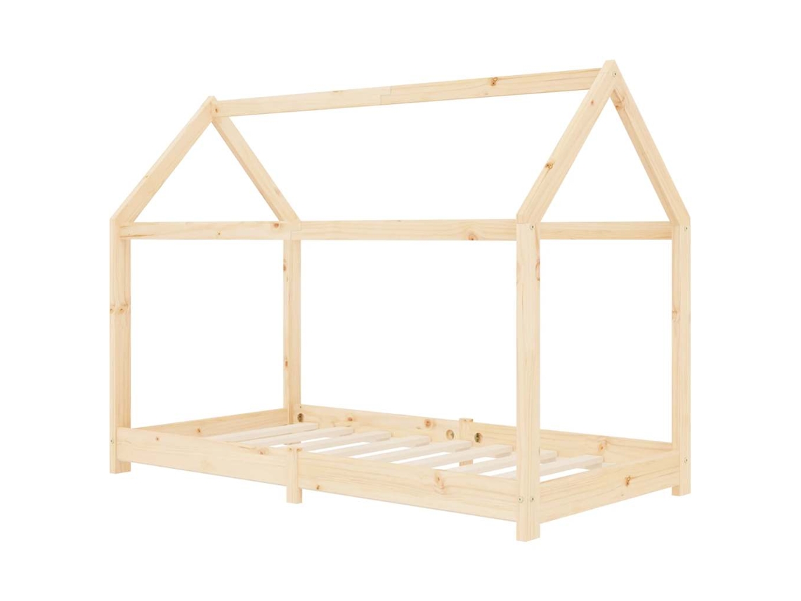 Kids Bed Frame, Kids Bed Frames Vidaxl Marrom Madeira De Pinho (70 X 140 Cm)