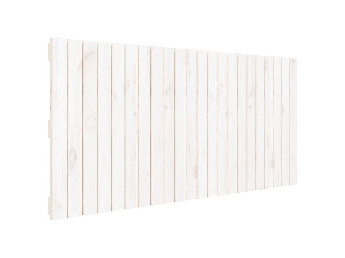 Cabeceira de Parede em Madeira de Pinho Maciça Branco MAISON EXCLUSIVE (140x60x3 cm)