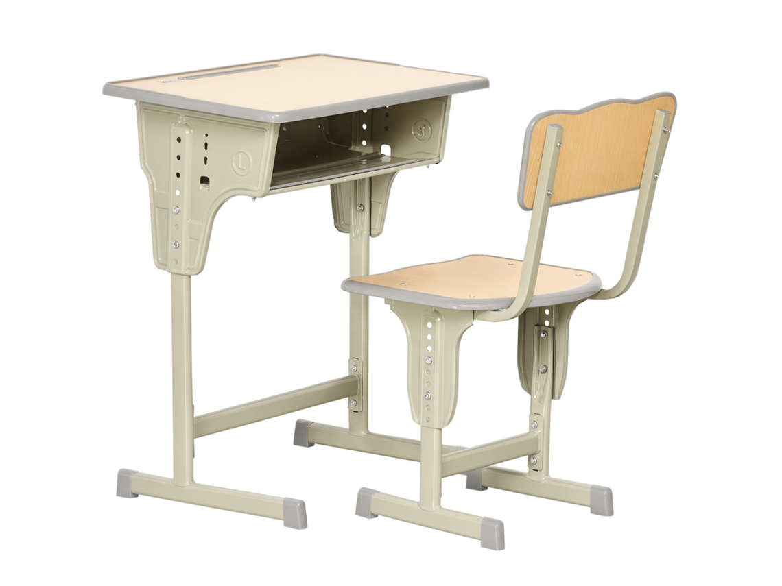 Mesa e Cadeira Infantil Ajustável +6 Anos com Gaveta e Gancho BTFORUS