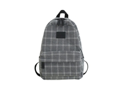Mochila Escolar Estilo Quadros para Notebook Preto S/MARCA