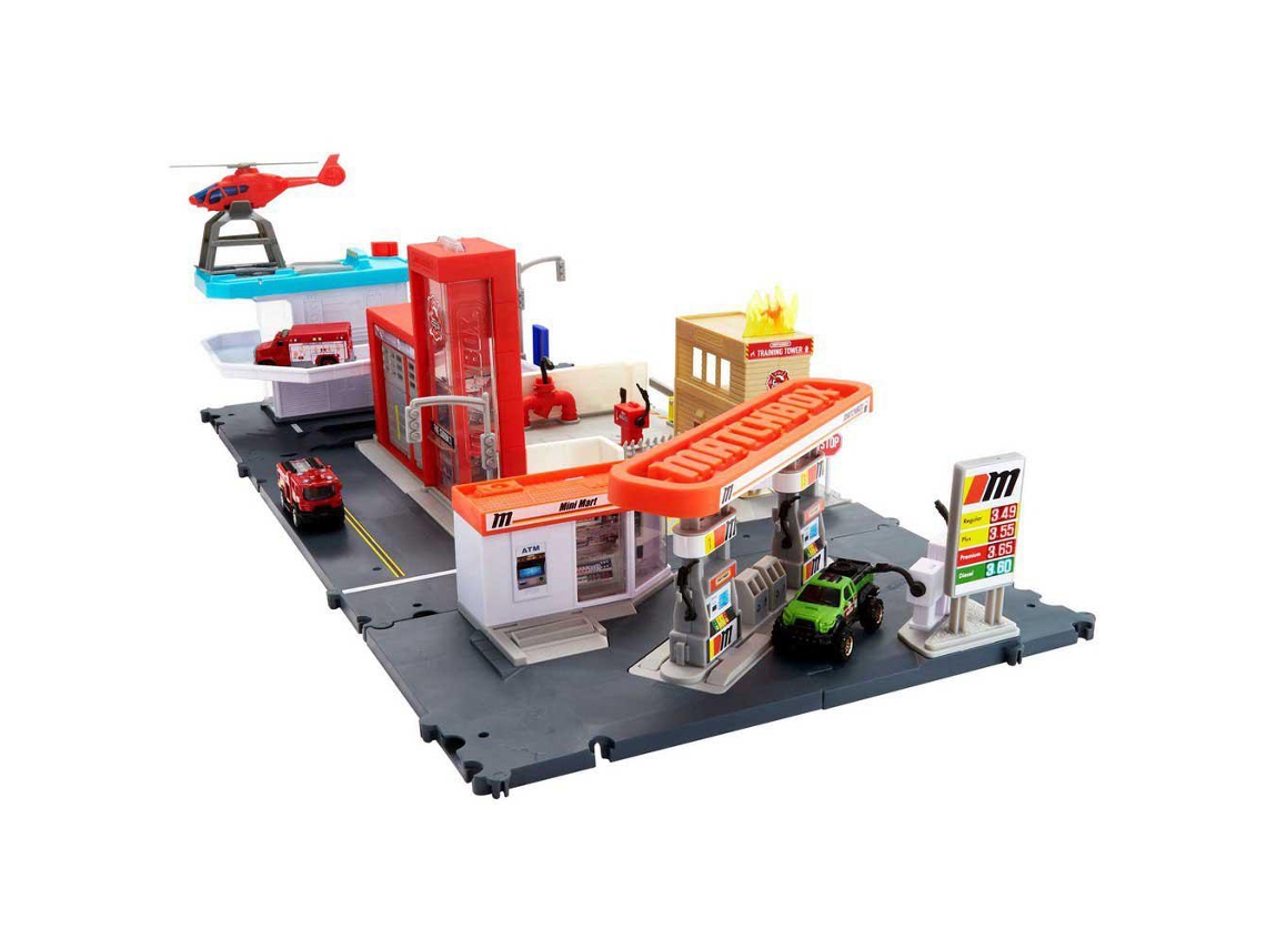 Matchbox Kit de Posto de Combustível para Motoristas de Ação