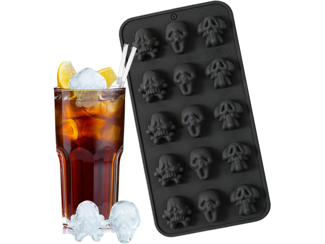 Forma De Gelo De Silicone Em Formato De Caveira Para Freezer