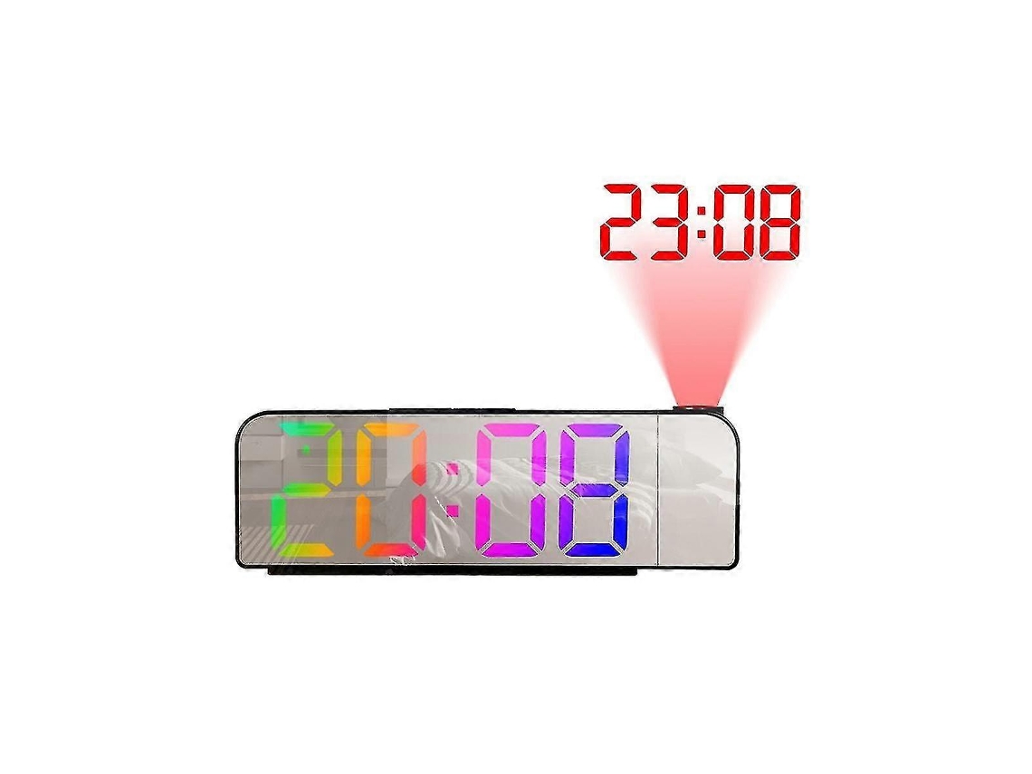 180 Rotation Projection Alarm Clock 12/24h Led Digital Clock Usb Charge Ceiling Projector Alarm Cloc