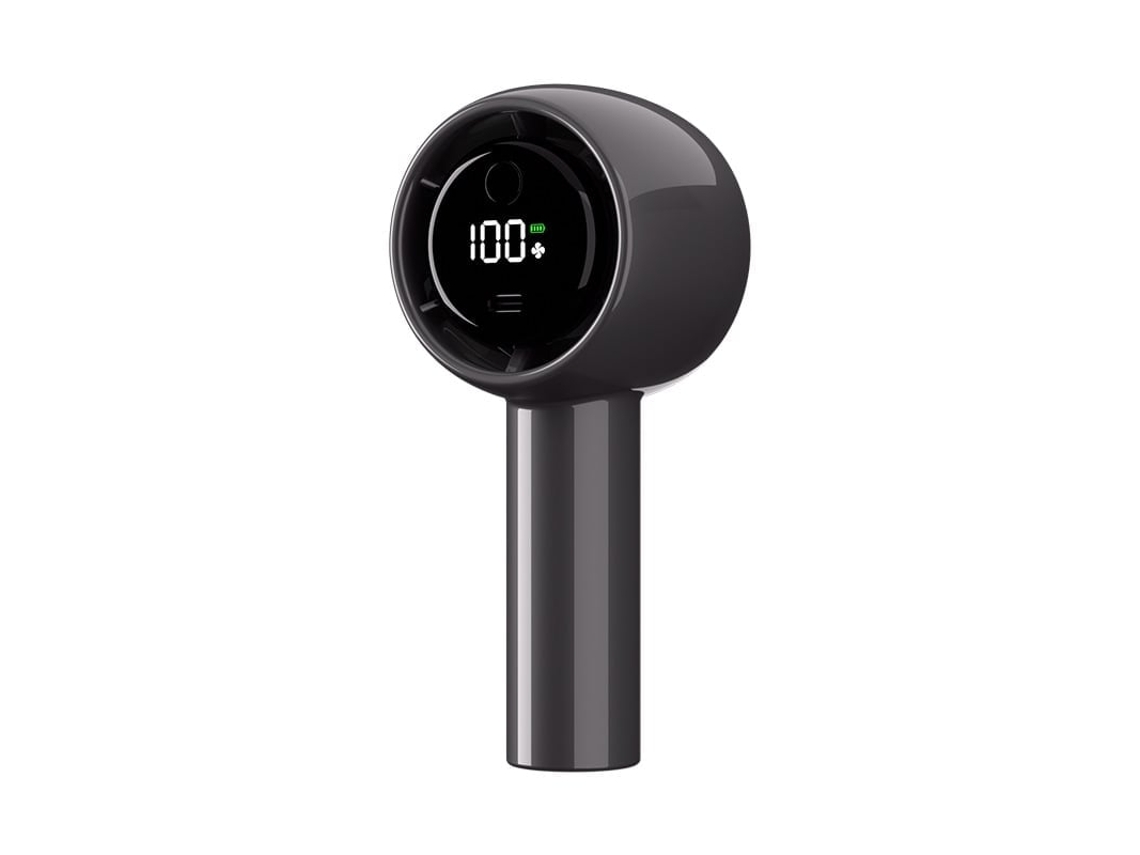 Mini Ventilador Turbo Portátil Visor Digital Carregamento Usb Fluxo de Ar Potente MDUG (preto)
