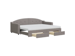 Estrutura de Cama Sem Colchão 120x200 Cm Veludo Cinzento escuro MAISON EXCLUSIVE